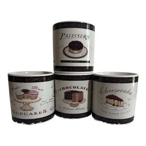 Oneida Patisserie Collection Mugs - Cream and‎ Brown